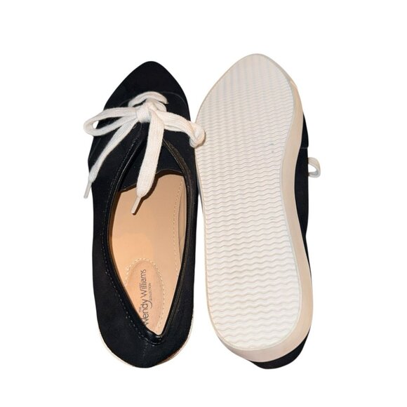 New Wendy Williams Collection Black suede Women’s pointed Sneakers size 11 W - Picture 1 of 6